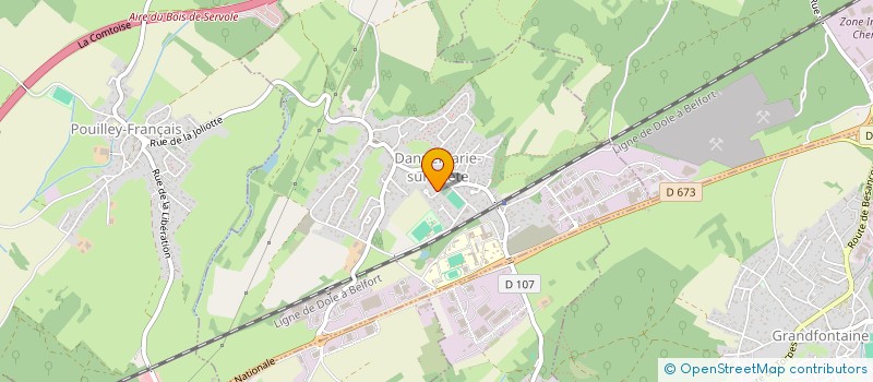 localisation de l'entreprise MADAME VIRGINIE GUILLE  DANNEMARIE-SUR-CRETE