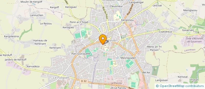 localisation de l'entreprise MADAME VIRGINIE HERBERT  LESNEVEN