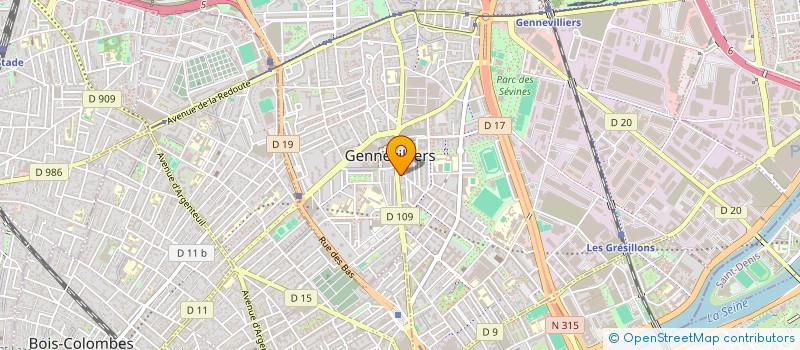 localisation de l'entreprise MADAME VIRGINIE HOSTE à GENNEVILLIERS