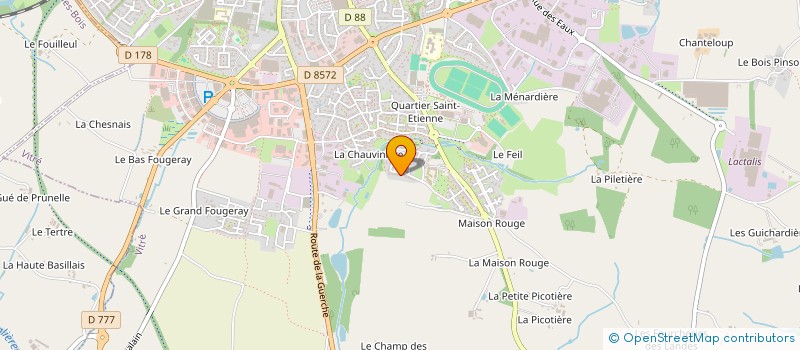 localisation de l'entreprise MADAME VIRGINIE HOUBART  VITRE