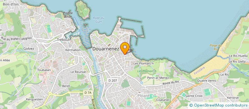 localisation de l'entreprise MADAME VIRGINIE HUBERT  DOUARNENEZ