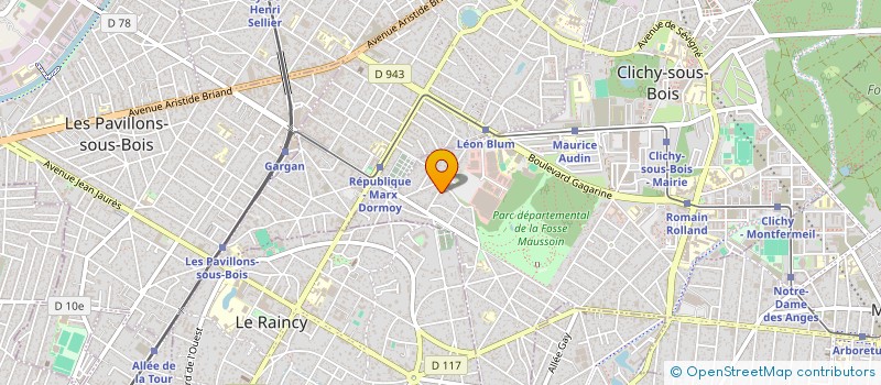 localisation de l'entreprise MADAME VIRGINIE HUGEUNIN à CLICHY-SOUS-BOIS