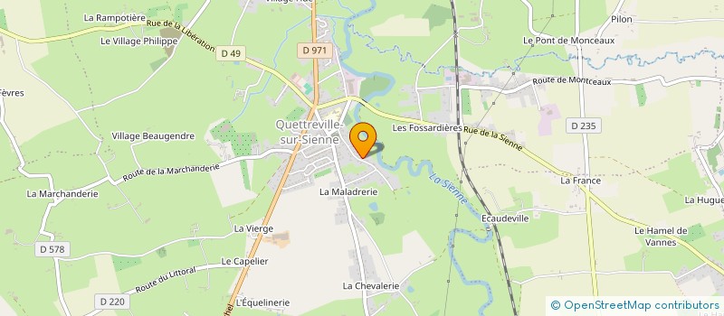 localisation de l'entreprise MADAME VIRGINIE HULEUX  QUETTREVILLE-SUR-SIENNE