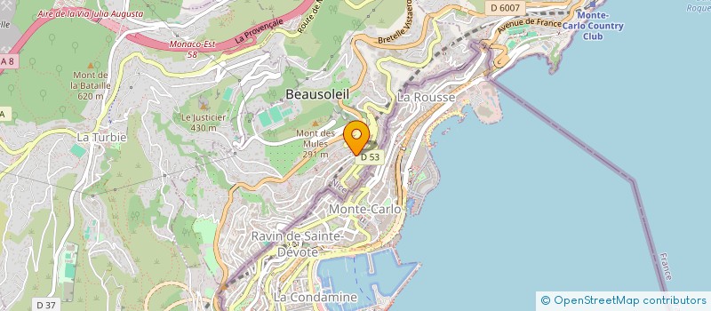 localisation de l'entreprise MADAME VIRGINIE HURET à BEAUSOLEIL