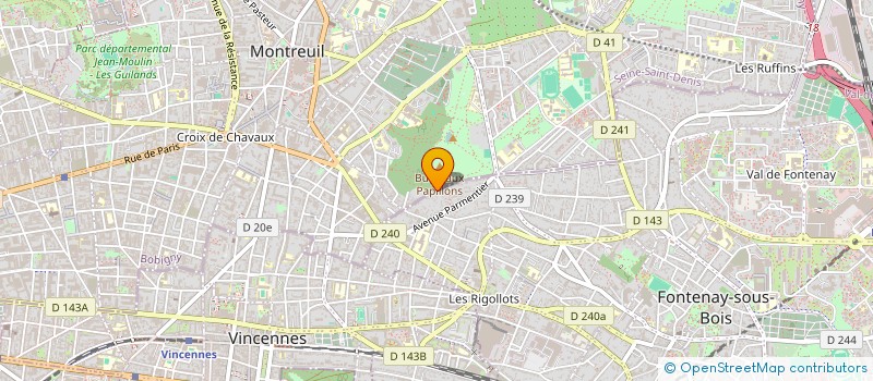 localisation de l'entreprise MADAME VIRGINIE JACQUET à FONTENAY SOUS BOIS