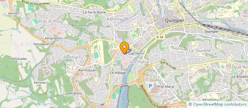 localisation de l'entreprise MADAME VIRGINIE JAN  QUIMPER