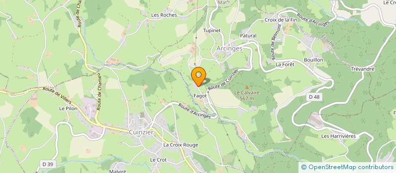 localisation de l'entreprise MADAME VIRGINIE JANVIER  ARCINGES