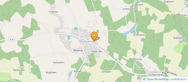 localisation de l'entreprise MADAME VIRGINIE JEAN-BAPTISTE  MALGUENAC