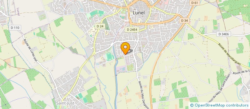 localisation de l'entreprise MADAME VIRGINIE JOLY  LUNEL