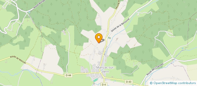 localisation de l'entreprise MADAME VIRGINIE LAGUILLON  MANZAC-SUR-VERN