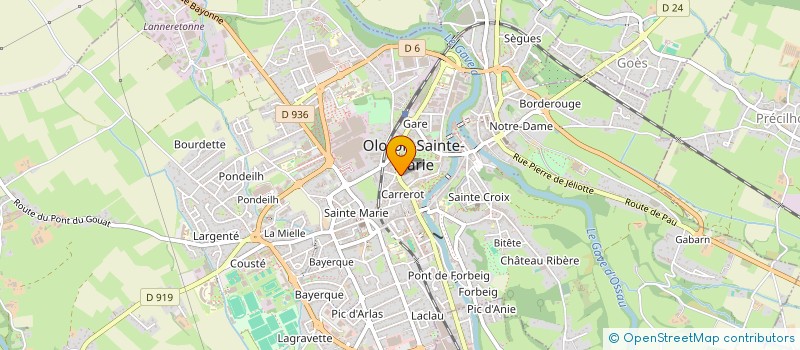 localisation de l'entreprise MADAME VIRGINIE LALANNE  OLORON-SAINTE-MARIE