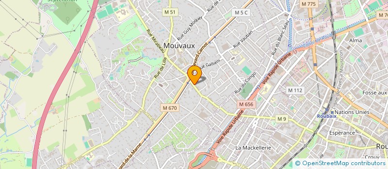 localisation de l'entreprise MADAME VIRGINIE LAMY à MOUVAUX