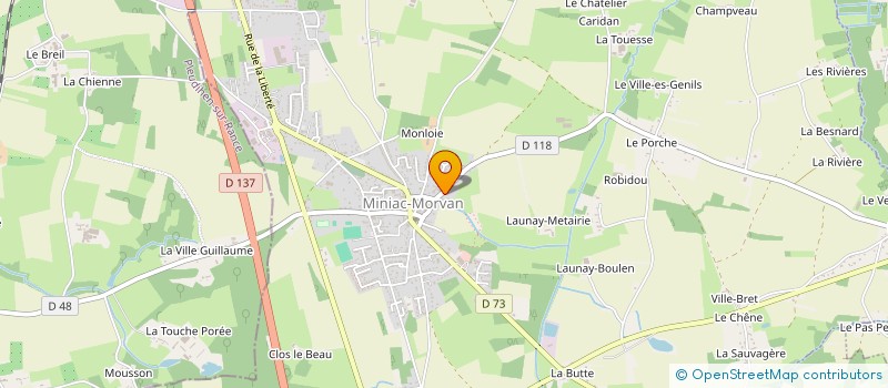 localisation de l'entreprise MADAME VIRGINIE LANDIER à MINIAC-MORVAN