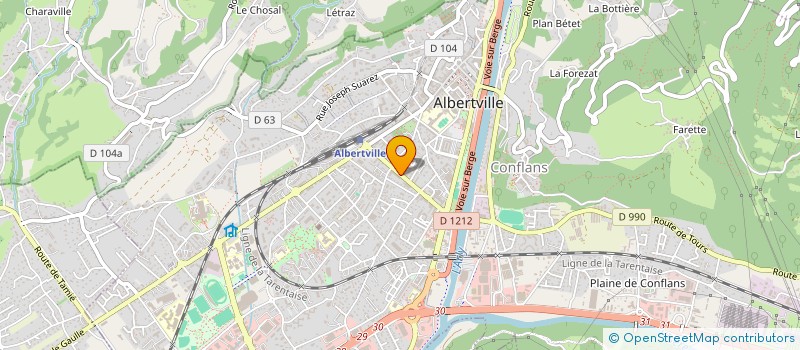 localisation de l'entreprise MADAME VIRGINIE LANZA à ALBERTVILLE