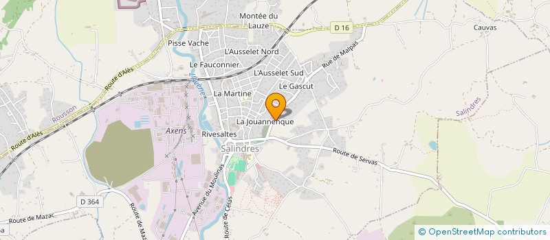 localisation de l'entreprise MADAME VIRGINIE LARDET  SALINDRES