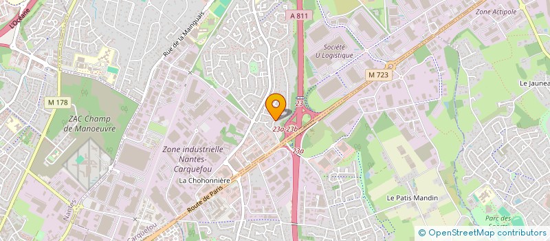 localisation de l'entreprise MADAME VIRGINIE LATOUCHE  CARQUEFOU