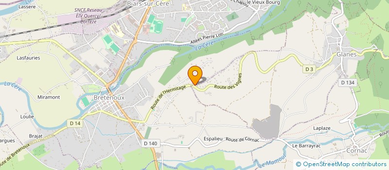 localisation de l'entreprise MADAME VIRGINIE LAVAL  BRETENOUX