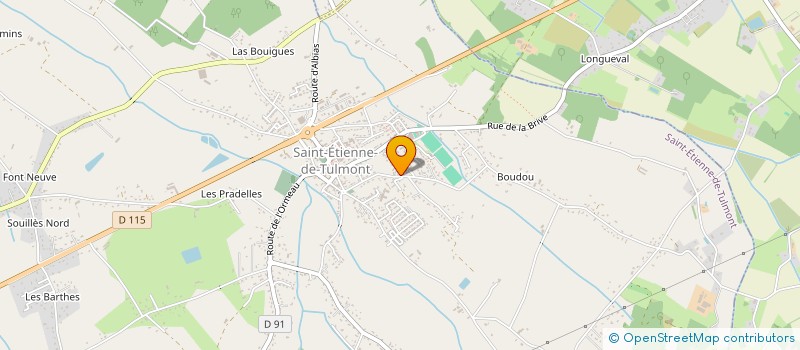 localisation de l'entreprise MADAME VIRGINIE LAVIGNE  SAINT-ETIENNE-DE-TULMONT