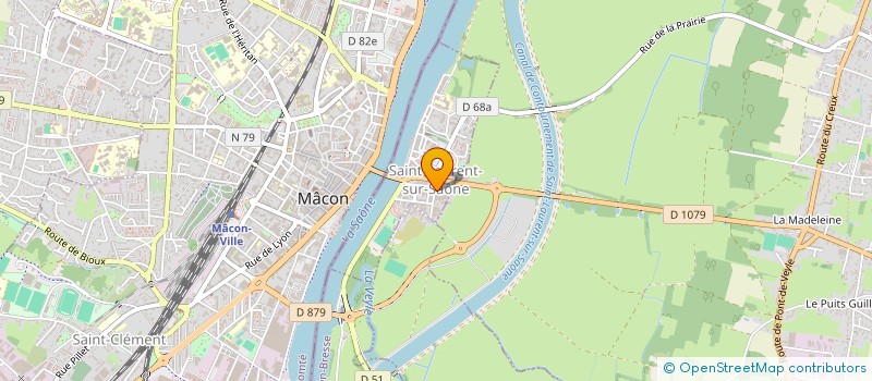 localisation de l'entreprise MADAME VIRGINIE LAVIGNE  SAINT-LAURENT-SUR-SAONE