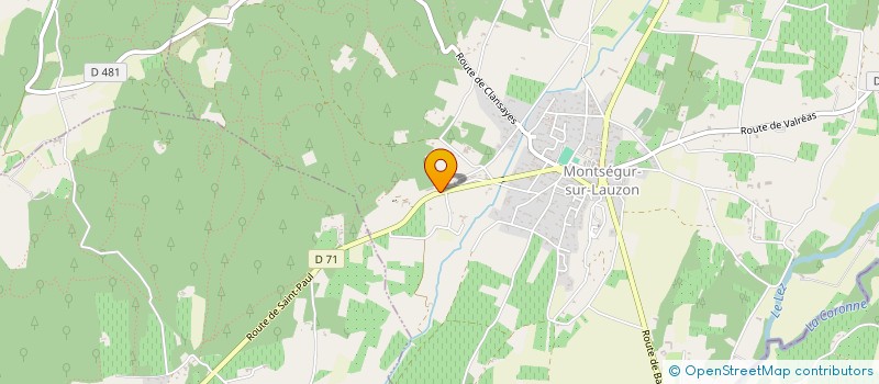 localisation de l'entreprise MADAME VIRGINIE LAVRANGE  MONTSEGUR-SUR-LAUZON