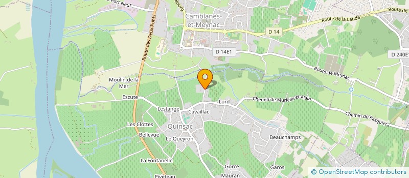 localisation de l'entreprise MADAME VIRGINIE LAYRE CASSOU  QUINSAC