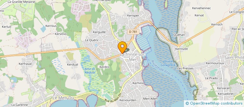 localisation de l'entreprise MADAME VIRGINIE LE BOULBAR  LA TRINITE-SUR-MER