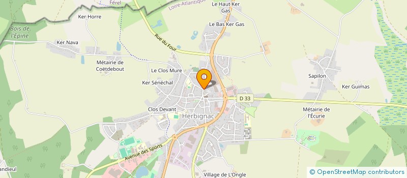 localisation de l'entreprise MADAME VIRGINIE LE BRETON  HERBIGNAC