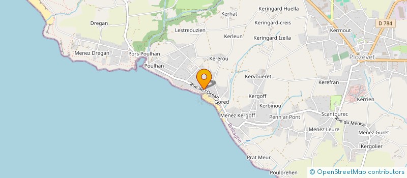 localisation de l'entreprise MADAME VIRGINIE LE RAY  PLOZEVET