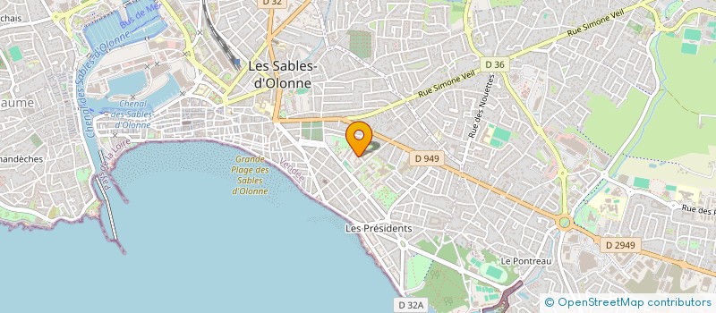 localisation de l'entreprise MADAME VIRGINIE LE ROUX à LES SABLES D'OLONNE
