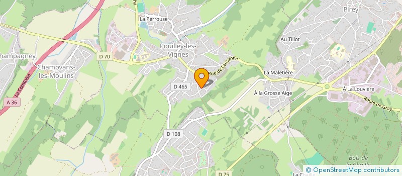 localisation de l'entreprise MADAME VIRGINIE LEBLOND  POUILLEY-LES-VIGNES