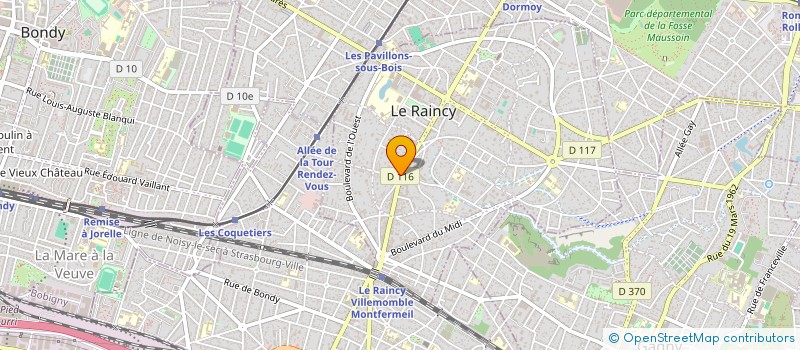 localisation de l'entreprise MADAME VIRGINIE LEMAITRE à LE RAINCY