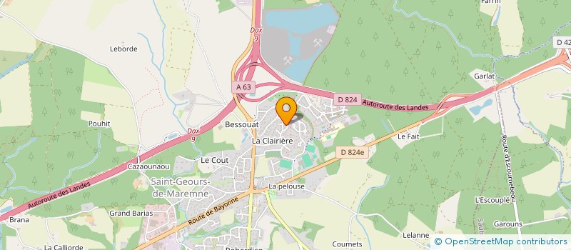 localisation de l'entreprise MADAME VIRGINIE LEROY  SAINT-GEOURS-DE-MAREMNE