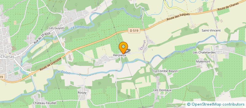 localisation de l'entreprise MADAME VIRGINIE LEURIOT  CHANAS