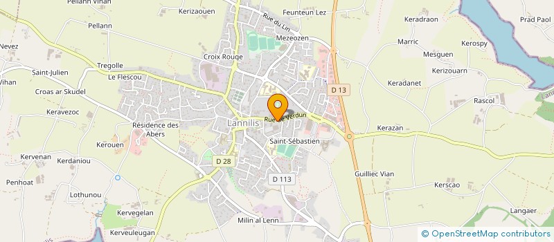 localisation de l'entreprise MADAME VIRGINIE LOSSOUARN  PLOUGUERNEAU