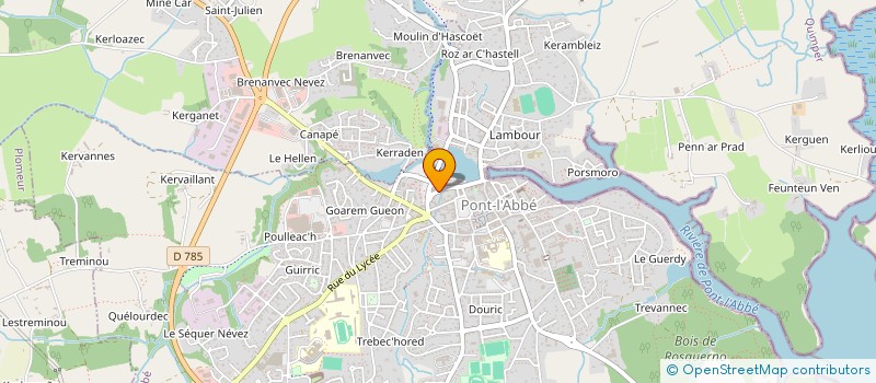 localisation de l'entreprise MADAME VIRGINIE LUX à PONT-L'ABBE