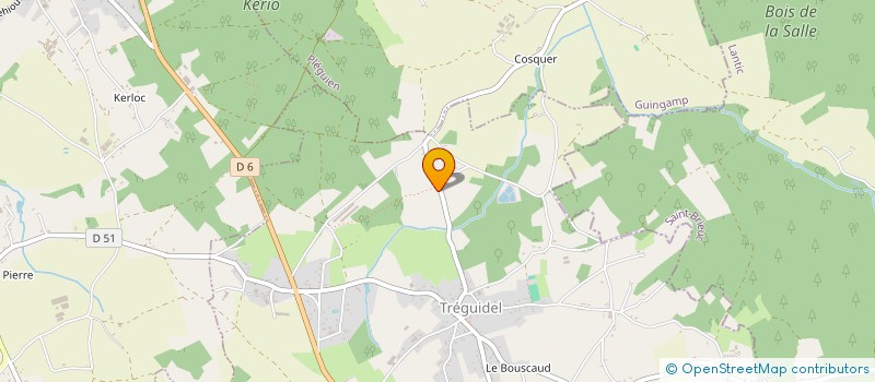 localisation de l'entreprise MADAME VIRGINIE MACE  TREGUIDEL