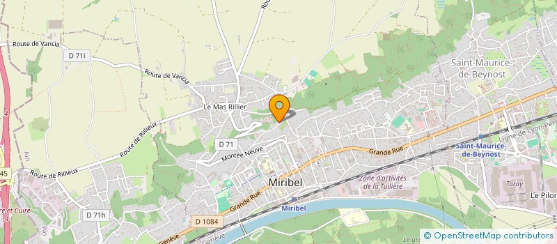 localisation de l'entreprise MADAME VIRGINIE MADIGNIER  MIRIBEL