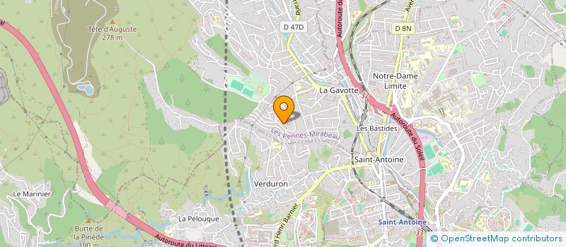 localisation de l'entreprise MADAME VIRGINIE MAGLIOLO à LES PENNES-MIRABEAU