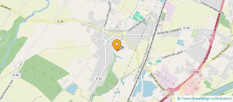 localisation de l'entreprise MADAME VIRGINIE MALACAN  LONGAGES