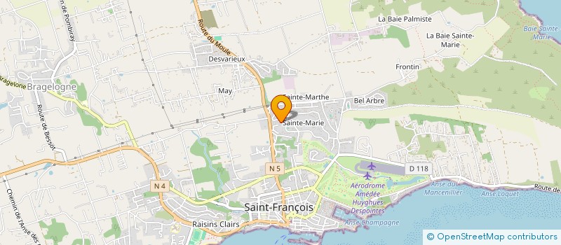 localisation de l'entreprise MADAME VIRGINIE MARDIEUX à SAINT-FRANCOIS