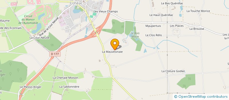 localisation de l'entreprise MADAME VIRGINIE MARTEAU  GUIPRY-MESSAC