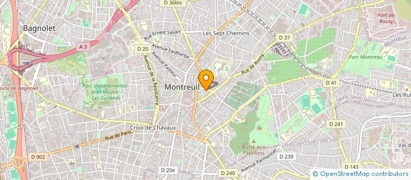 localisation de l'entreprise MADAME VIRGINIE MARTIN à MONTREUIL