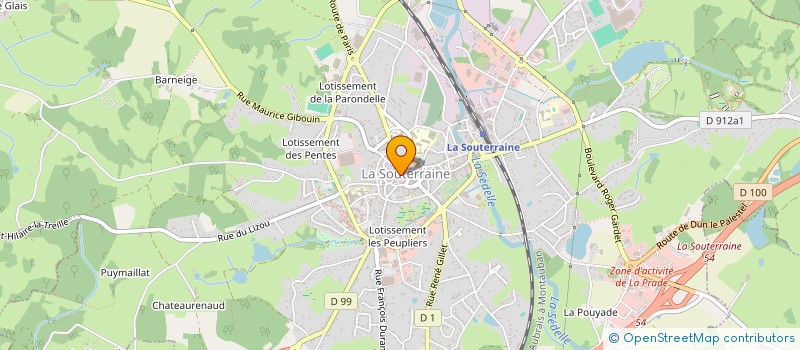 localisation de l'entreprise MADAME VIRGINIE MARTIN à LA SOUTERRAINE