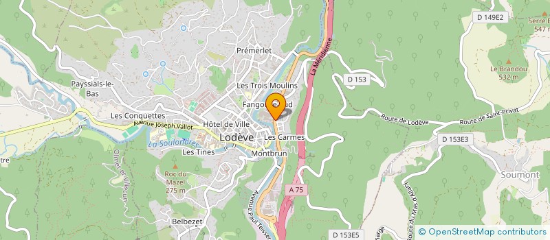 localisation de l'entreprise MADAME VIRGINIE MARTINEZ  LODEVE