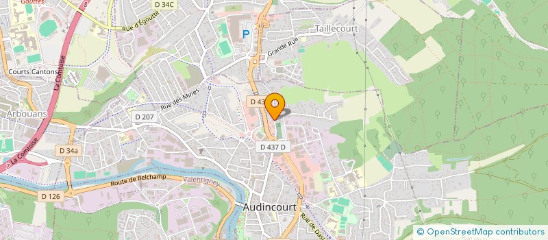 localisation de l'entreprise MADAME VIRGINIE MASSAINI  AUDINCOURT