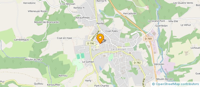 localisation de l'entreprise MADAME VIRGINIE MASTIN  LE FAOUET