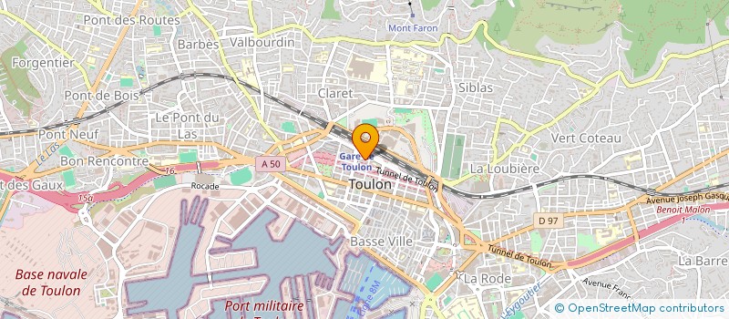 localisation de l'entreprise MADAME VIRGINIE MATHEY  TOULON