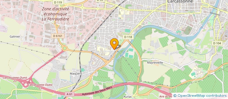 localisation de l'entreprise MADAME VIRGINIE MATHIS  CARCASSONNE