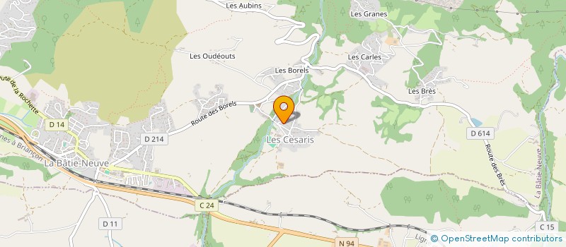 localisation de l'entreprise MADAME VIRGINIE MERCER  LA BATIE NEUVE