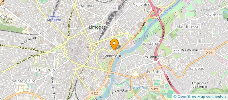 localisation de l'entreprise MADAME VIRGINIE MERCIER à LIMOGES